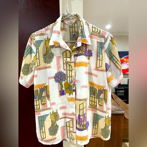 Vintage Pink Designed Button Up